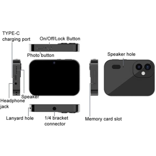 كاميرا رقمية D6 عدسة ثلاثية 3 بوصة HD 64MP