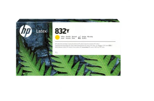 اتش بي 832Y حبر لاتكس اصفر 4UV08A