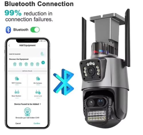 كاميرا مراقبة أمنية خارجية 9MP بدقة 5K مع زووم 8X...