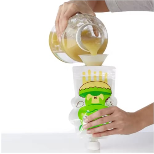 Baby Food Pouches 4 قطع – قابلة لإعادة الملء ومحكم...
