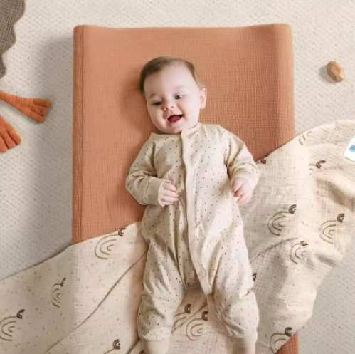 طقم غطاء وسادة تغيير الحفاضات القطنية الناعمة للمو...