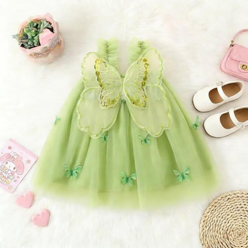 فستان فراشة الصيف من التل مقاس 9 أشهر - 3 سنوات