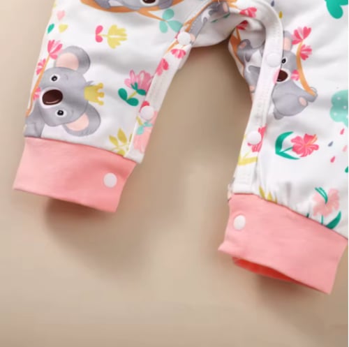 بدلة رومبير كرتونية طويلة الأكمام للبنات حديثي الو...