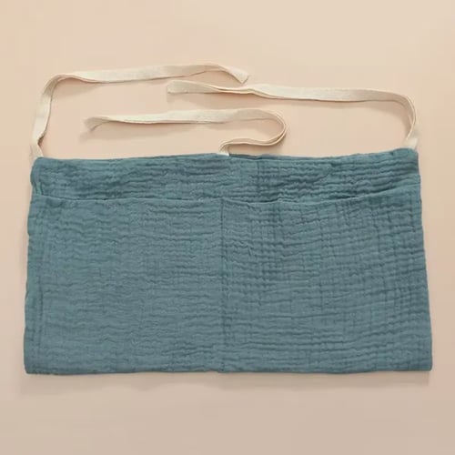 سلة قماشية معلقة لتنظيم سرير الطفل 2 جيوب للحفاظات...