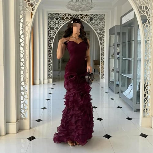 فستان سهره نسائي جازار لون دم الغزال