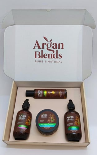 طقم مجموعة الكيراتين (شامبو - بلسم - كريم - زيت) م...