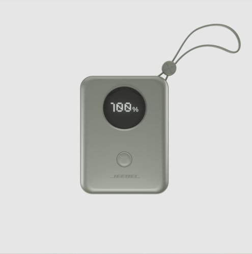 Jeebel portable power bank 10000mAh | fast charging PD | 20 watts | slim and lightweight - green