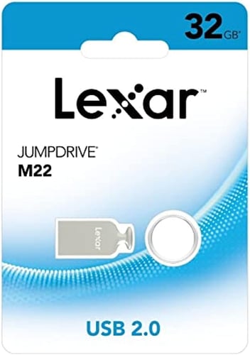 Lexar JumpDrive M22 flash memory 32 GB capacity - USB 2.0 - compact metal design for computer