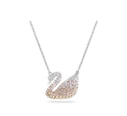 Gradual orange swan necklace