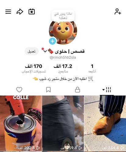 حساب تيك توك 17K