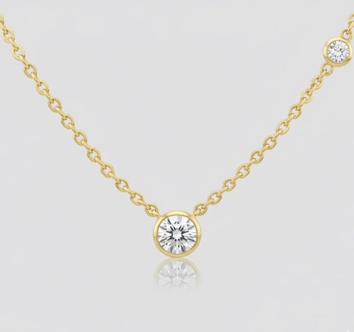 تعليقة الماس سلسلة قصة سوليتير راوند