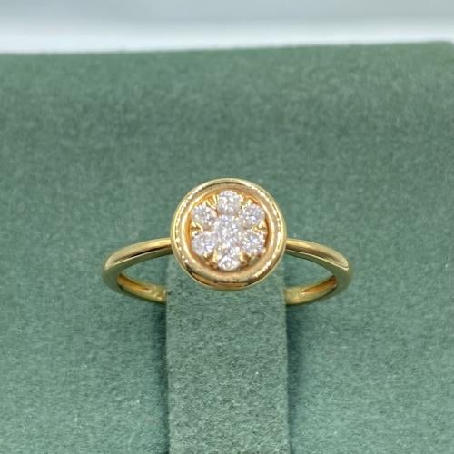 خاتم الماس بلمسه عصريه بوزن 0.2 قيراط