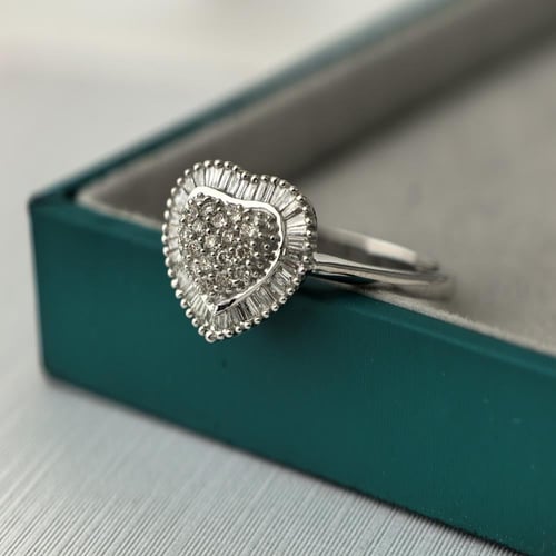 خاتم الماس قلب كلاستر باغيت فاخر