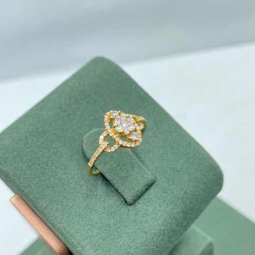 خاتم الماس ناعم بوزن 0.37 قيراط