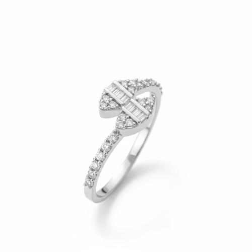 خاتم الماس تصميم هندسي فخم