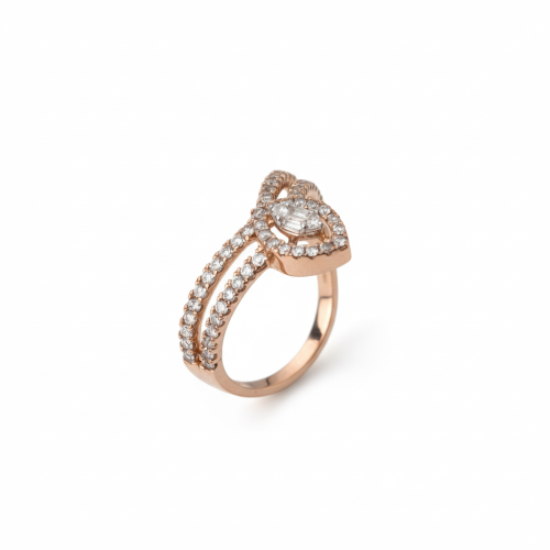 خاتم الماس كمثري كلاستر فاخر