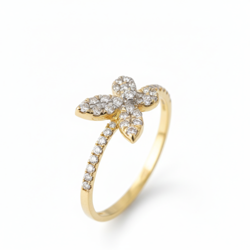 خاتم الماس تصميم فراشة فخم