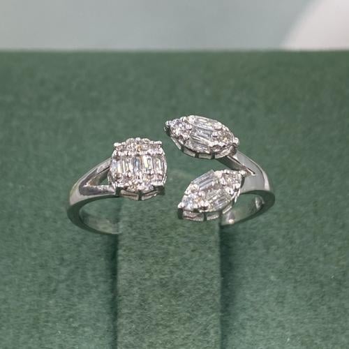 خاتم الماس تصميم كلاسيكي بوزن 0.18 قيراط