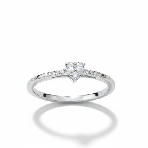 خاتم الماس قلب ناعم