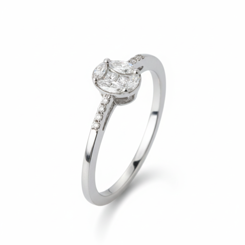 خاتم الماس بيضاوي ماركيز