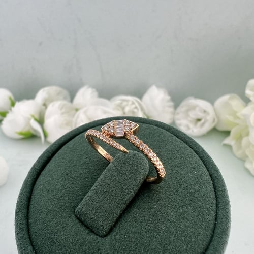 خاتم ألماس ماركيز روز قولد مفتوح