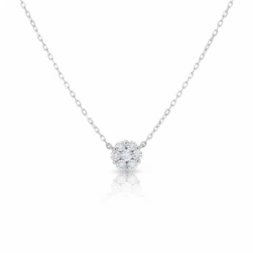 تعليقة الماس سلسلة ناعم سوليتير تجميع دائري بوزن 0...