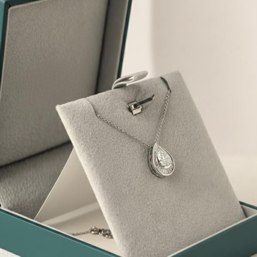 تعليقة الماس سلسلة تجميع دمعة فخم بوزن 0.25 قيراط