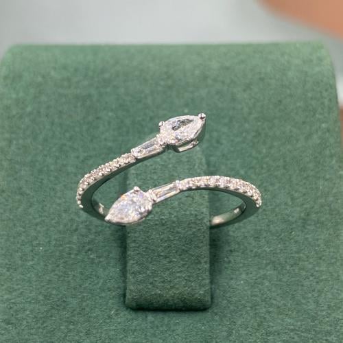 خاتم الماس سوليتير دمعه