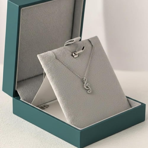 تعليقة الماس سلسلة ناعم وردة بوزن 0.32 قيراط