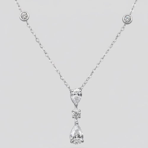 تعليقة الماس سلسلة فخمة قصة دمعة