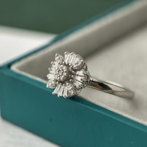 خاتم الماس تصميم وردة راقي