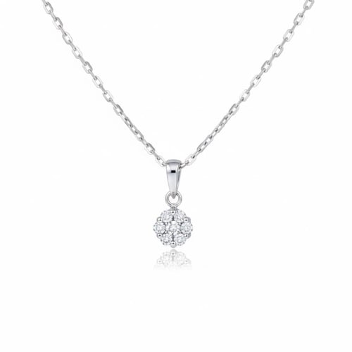 تعليقة الماس ناعم وردة بوزن 0.15 قيراط