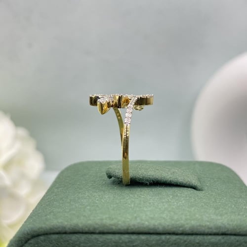 خاتم الماس ناعم بوزن 0.41 قيراط