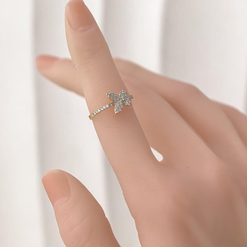 خاتم الماس تصميم فراشة فخم