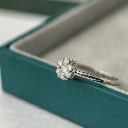 خاتم الماس وردة ناعم