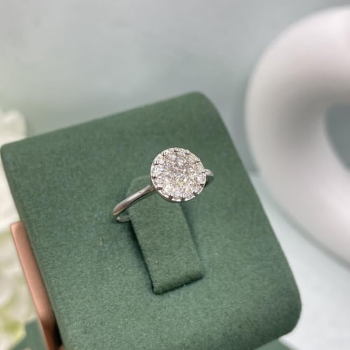 خاتم الماس ناعم بوزن 0.48 قيراط