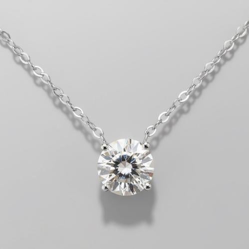 تعليقة الماس سلسلة قصة سوليتير دائري فخمة