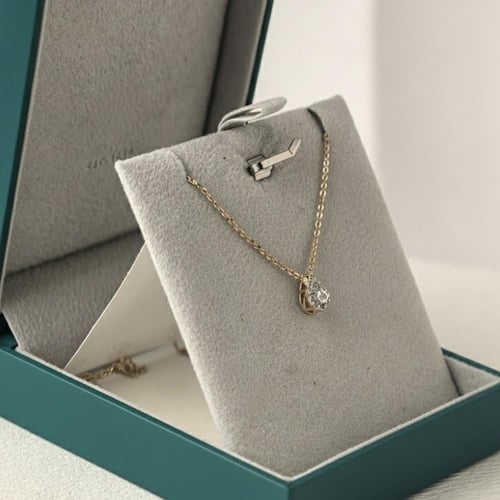 تعليقة الماس تجميع دمعة ذهب أصفر بوزن 0.10 قيراط