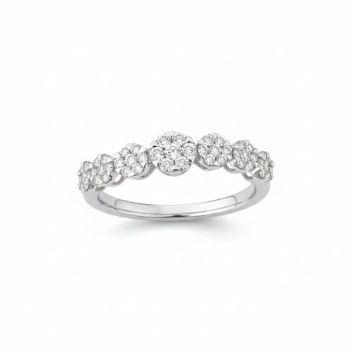 خاتم الماس كلاستر ناعم