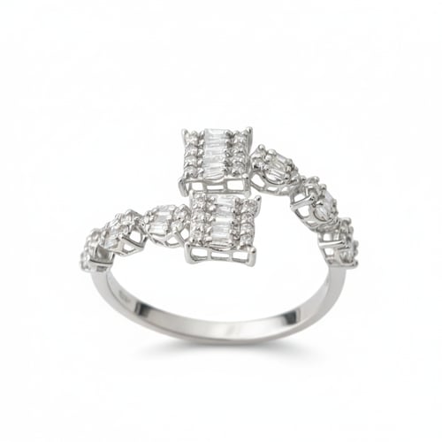 خاتم الماس باغيت مزدوج فاخر