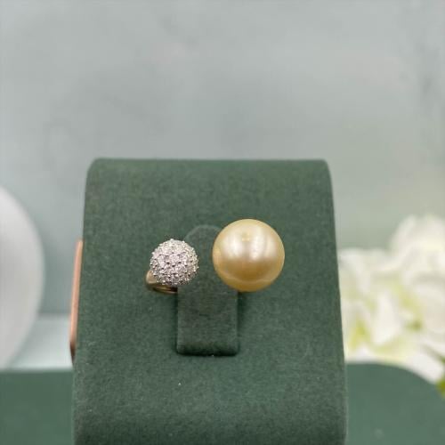 خاتم الماس مع لؤلؤ