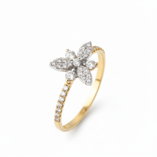 خاتم الماس فراشه ناعمه