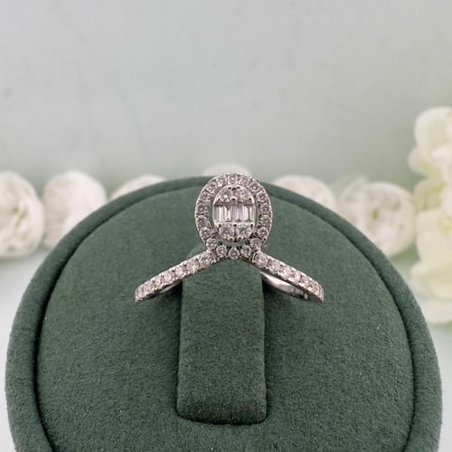 خاتم الماس ناعم تصميم عصري