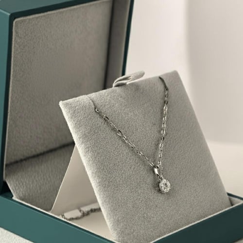 تعليقة الماس سوليتير ناعم بوزن 0.24 قيراط