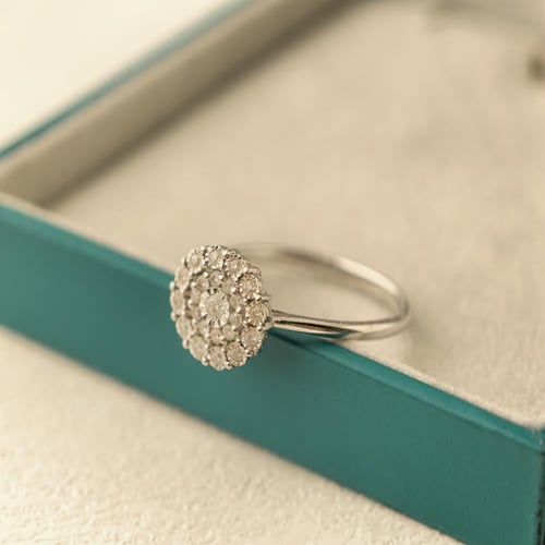 خاتم الماس ناعم وردة كلاسيكي