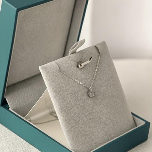 تعليقة الماس سلسلة ناعمة على شكل دائري عصري بوزن 0...