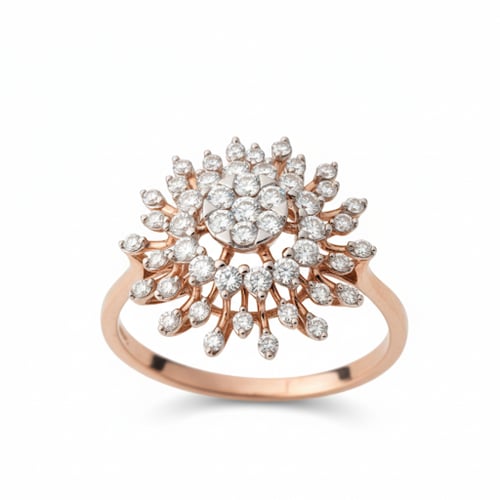 خاتم الماس تصميم وردة فخم