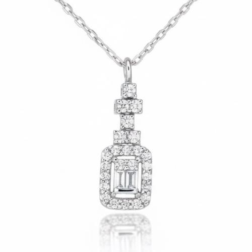 تعليقة الماس عصري هندسي ناعم بوزن 0.20 قيراط