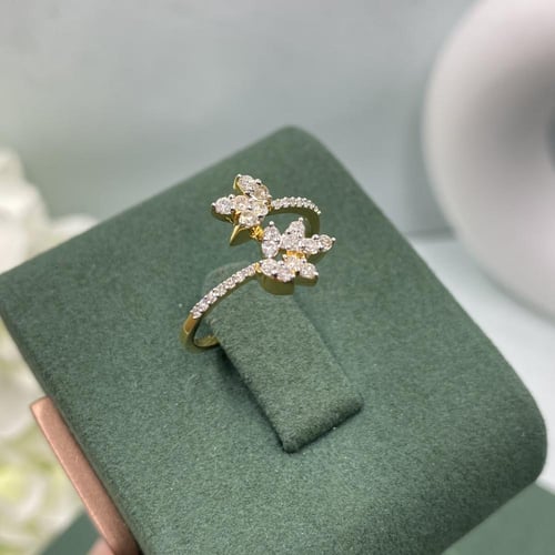 خاتم الماس حديث بوزن 0.32 قيراط