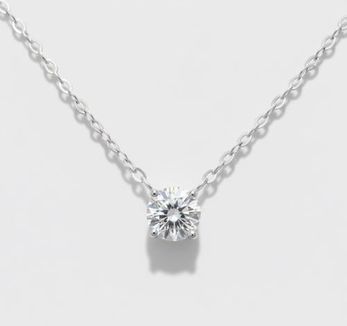 تعليقة الماس سلسلة قصة سوليتير دائري فخمة